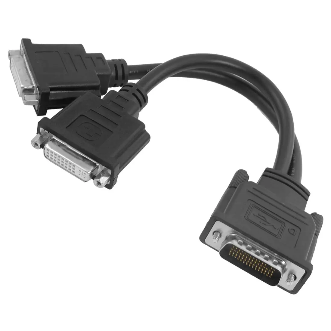 DMS 59 Кабель адаптер с разъемом Папа 2 и двумя DVI I 24 + 5 Pin|Соединители| |