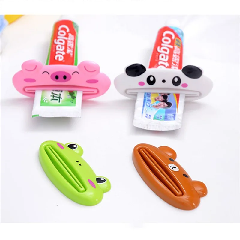 

Lovely Animal Tube Squeezer, Cartoon Bathroom Toothpaste Dispenser, Easy Squeeze Paste Dispenser, Pig Panda Frog Bear