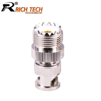 

10pcs/lot BNC Male to UHF Female Straight Adapter High Quality Copper UHF Jack to BNC Plug Connector RF Converter R Connector
