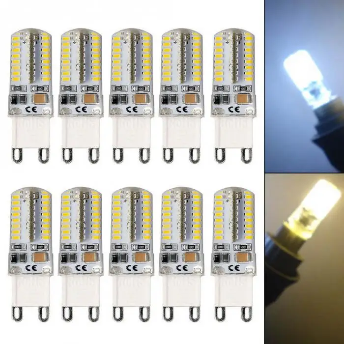 10 шт. G9 5 Вт светодиодный 3014 64SMD контактный цоколь светодиодный светильник теплый белый/белый CLH@ 8