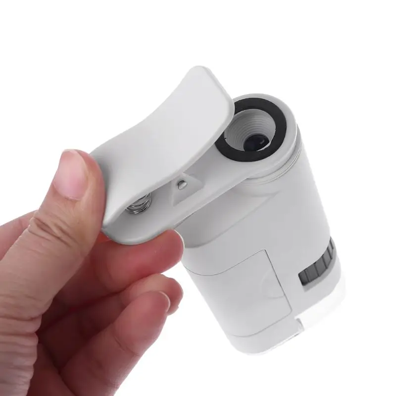 

40-60X Microscope With Phone Clip LED Lamp Magnifier Loupe Textile Microscopes