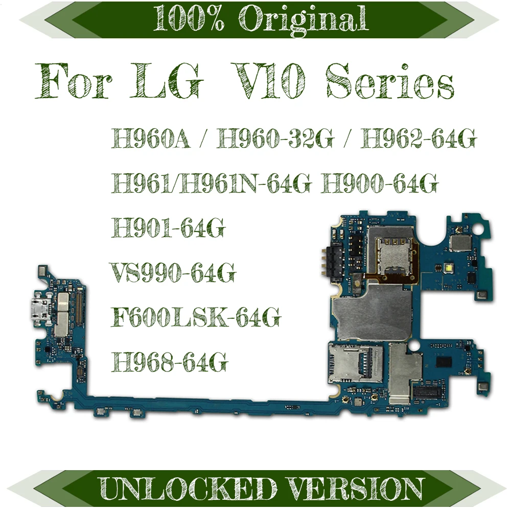 64 Гб Встроенная память 32GB Logic панели с Android Системы для LG V10 H960A H960 H962 H961 H900 H901 VS990 F600LSK H968 материнская плата