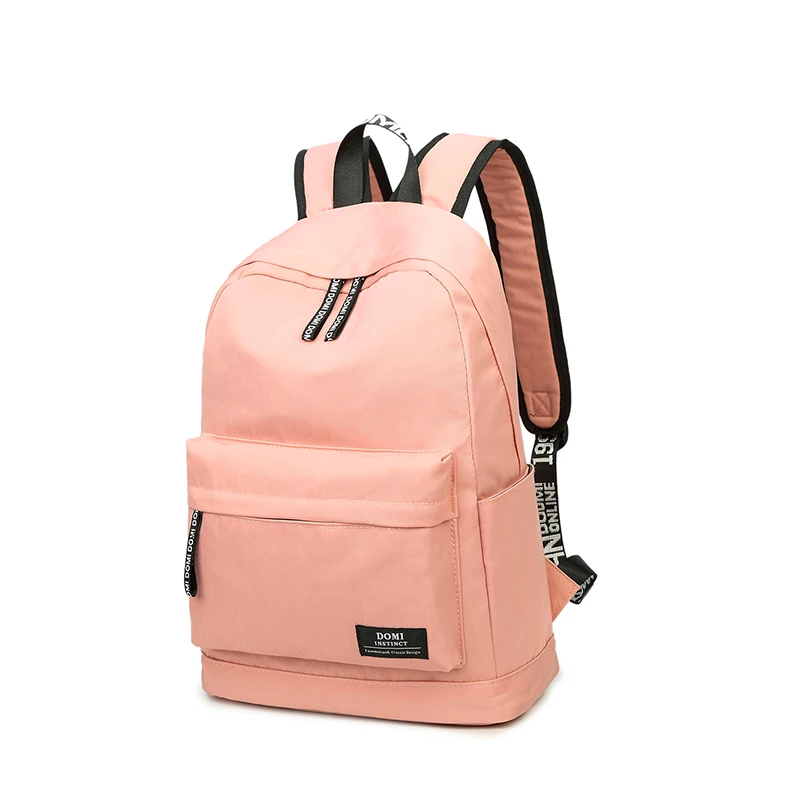 

2018 New Waterproof Solid Girls Backpack Large Capacity Oxford Letter Zipper Male Female School Bags 15 Inches Laptop Travel Bag
