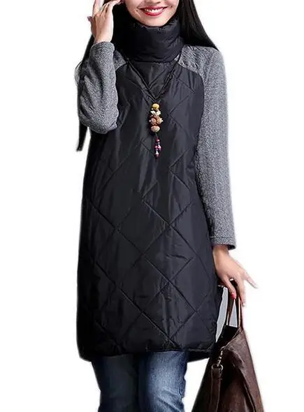 

Padded cotton plus size women loose autumn spring winter dress vestidos femininos party 2019 dresses DF871