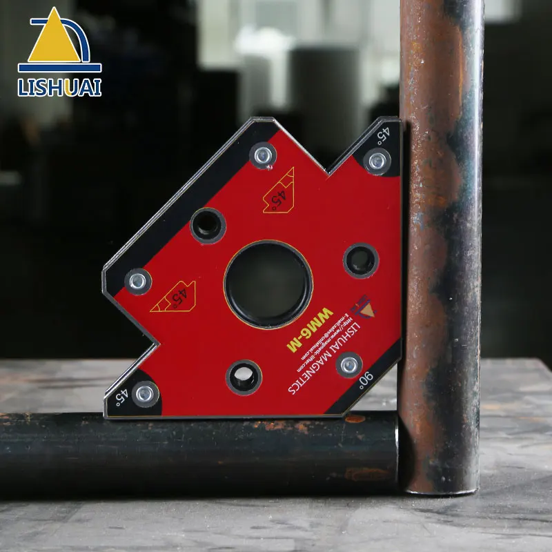 Günstige Zwei stücke Pack Pfeil Magnetische Schweißen Halter Neodym Magnet Schweißen Clamp Kleine Größe WM6 S