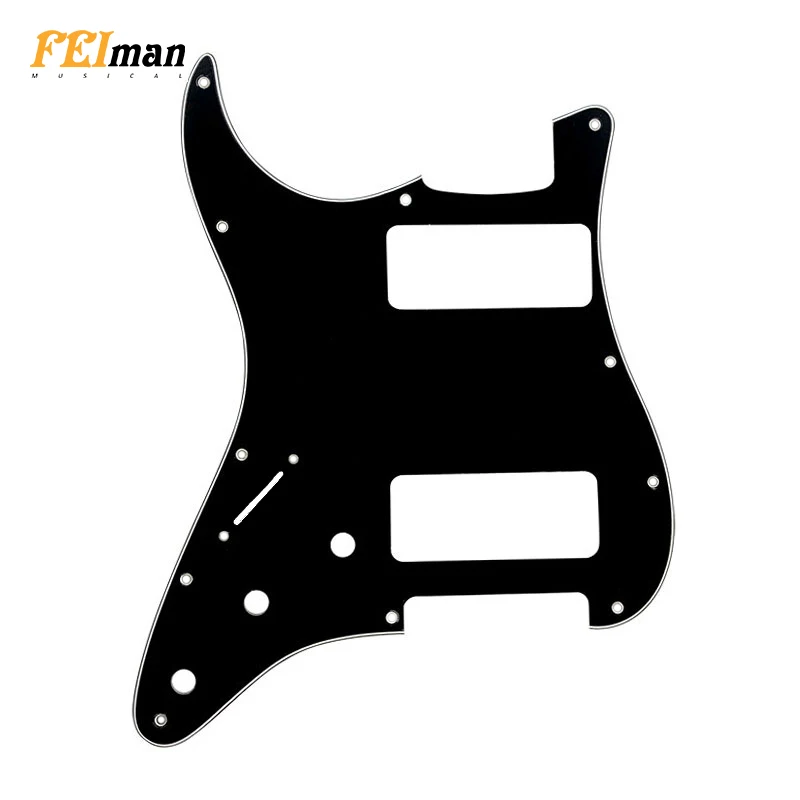 

Pleroo Guitar accessories Left Handed pickguards 11 hole for Standard ST HH Stratocaster Guitar with P90 humbucker Scratch Plate