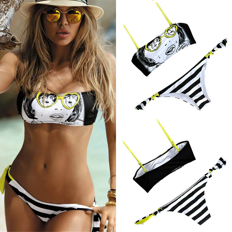 

Sexy Bikini Set Swimsuit Swimwear Women Bikini 2019 Mujer New Summer Bandeau Beach Party Bathing Suit Swim Wear Bandage Bathing