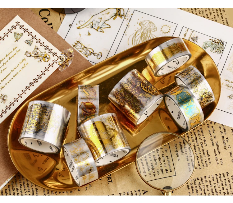 Decorativa de Estimação Lote Faça Você Mesmo Planeta Astronautas Morango Hot Stamping Fita Washi Adesiva Adesivos 10 Set - 13 Fita adesiva p escritório