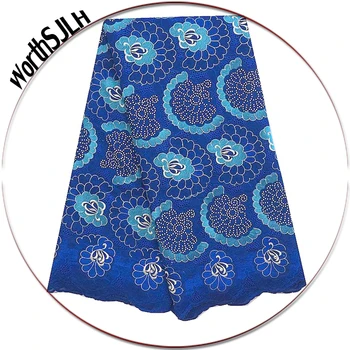 

Royal Blue Nigerian African Lace Fabrics Stones Peach Swiss Voile Lace Fabrics High Quality Cotton Lace Fabric In Switzerland