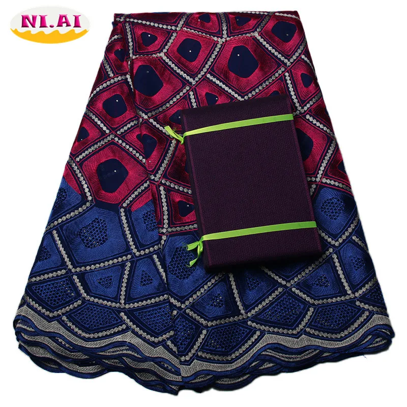 

African French Lace Fabric High Quality With Stones Matching Aso Oke Head Tie Swiss Voile Lace 2017 Nigerian Lace Fabrics XY971B