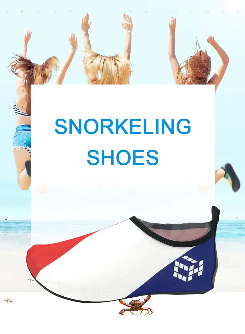 1 (1)Wading Shoes Outdoor Swimming Water Shoes Adult Unisex Flat Soft Seaside Shoes Walking Lover Sandy Beach Shoes