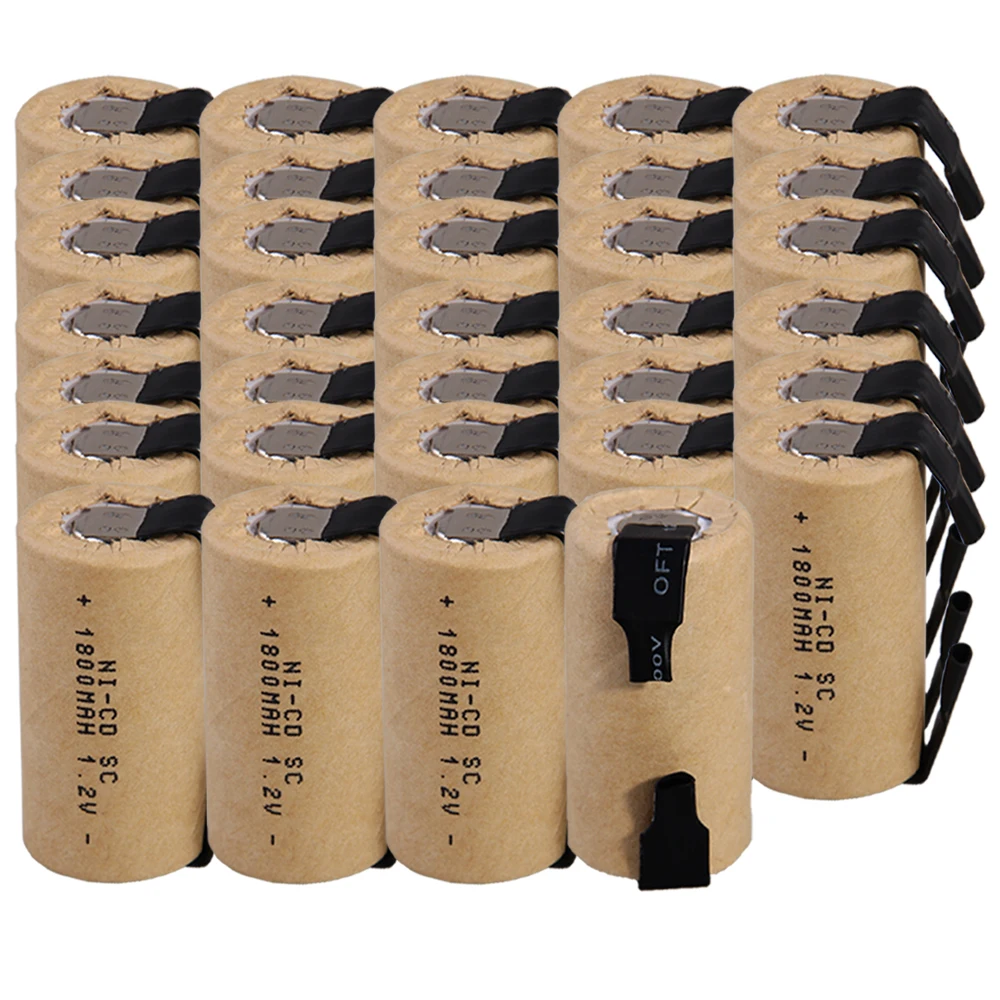 

Lowest price 34 piece SC battery 1.2v batteries rechargeable 1800mAh nicd battery for power tools akkumulator