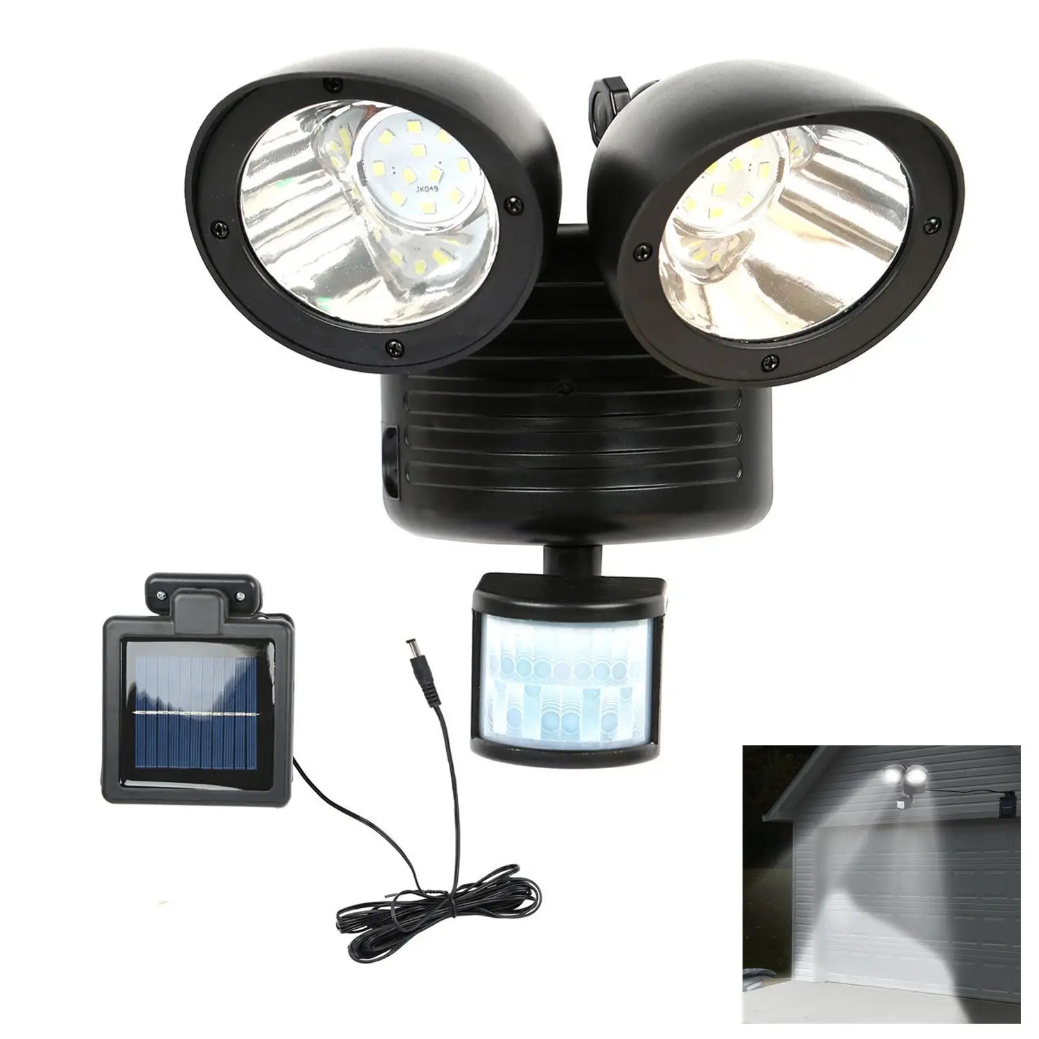 

New 22 LED Dual Security Detector Solar Spot Light Motion Sensor Outdoor Floodlight