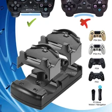 5 в 1 зарядное устройство зарядная док-станция для sony Play Station 4 PS4/Pro/Slim/PS3/PS3 Move беспроводной контроллер Аксессуары для игр