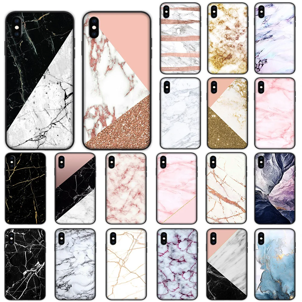 

Granite Marbling Texture Soft Case for iPhone XS 11 Pro Max XR X 7 8 6 6S Plus Cover