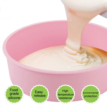 

6/8/10 Inch 3D Silicone for Soap Cupcake Cake Mold Round Shape Cake Pan Bread Chocolate Making Mold Bakeware DIY Baking Tools