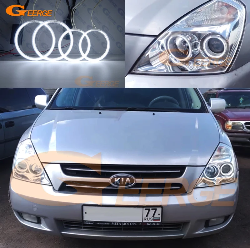 Для Kia Карнавал 2006 2007 2008 2009 2010 2011 2012 2013 2014 отлично CCFL Ангел глаза комплект Ультра-яркое освещение гало кольцо Для Kia Карнавал 2006 2007 2008 2009 2010 2011 2012 2013 2014 отлично CCFL Ангел глаза комплект Ультра-яркое освещение гало кольцо