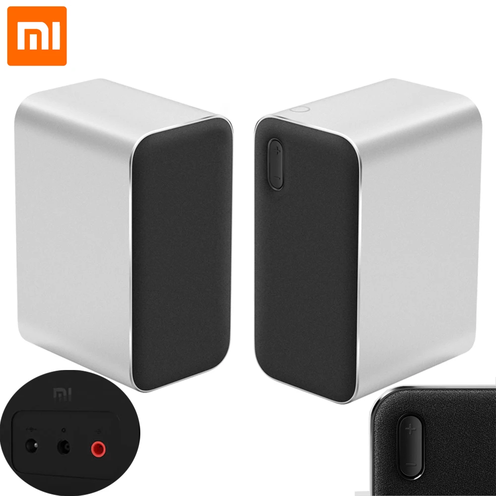 Xiaomi Bluetooth компьютерный динамик 12 Вт 2,4 ГГц двойной бас стерео портативный Aux DSP с микрофоном светодиодный индикатор