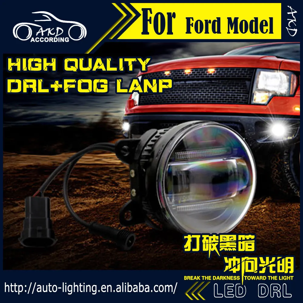 

AKD Car Styling Fog Light for Ford Taurus DRL LED Fog Light LED Headlight 90mm high power super bright lighting accessories