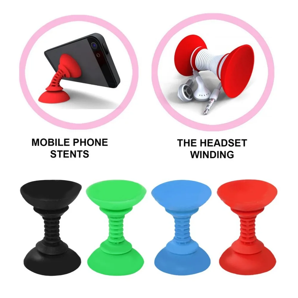 

New Cell phone holder PU Silicone Double-end Suction Cup Car Holder Sucker Strong Adsorbability Stand For Android for Iphone