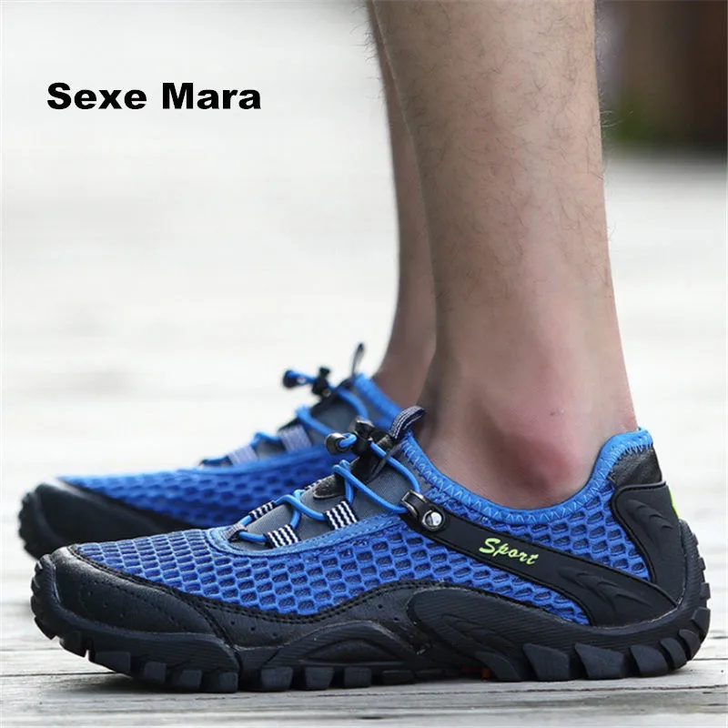 

2017 Summer Sneakers men shoes Outdoor oxford Sport Shoes Men hiking shoes men Brand Walking Breathable mesh Anti-skid Off-road