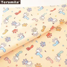 Teramila хлопковая ткань метр Telas мягкий жир четверть плотный материал для стеганых изделий мультфильм Стиль саржевое платье Детские ремесла ткани