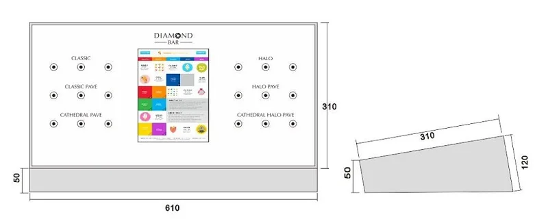 jewelry_display_tray_with_retractable_security_steel_cable_pull_box_recoiler_for_ring_anti_theft