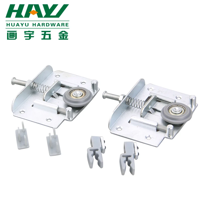

bathroom hardware parts wardrobe cabinets door moving wheel roller pulley kit rail side hanging type gantry crane sliding plug