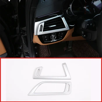 

Silver ABS Chrome Interior Side Air Conditioning Air Outlet Decorative Frame Trim For BMW 5 Series G30 2017-2018 Car Accessories