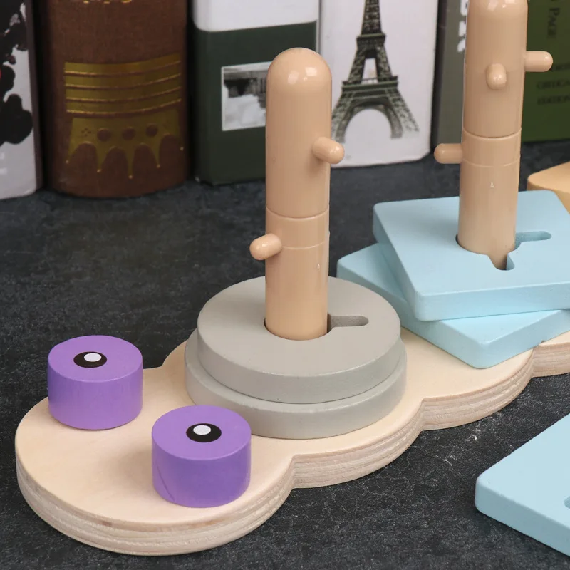  Kids Toys Wooden Monterssori Toys Geometric Shape Cognition Match Preschool Teaching Aids Early Edu - 33035203021