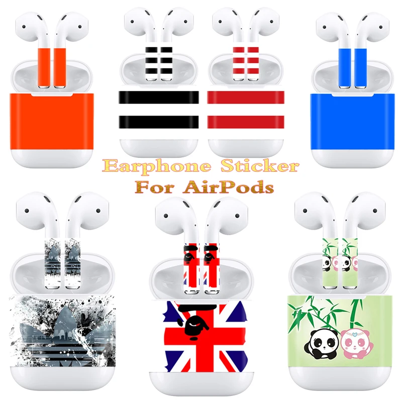 

High quality skin sticker for apple airpods design protective skin earpiece full cover vinyl skin sticker sell like hot cakes