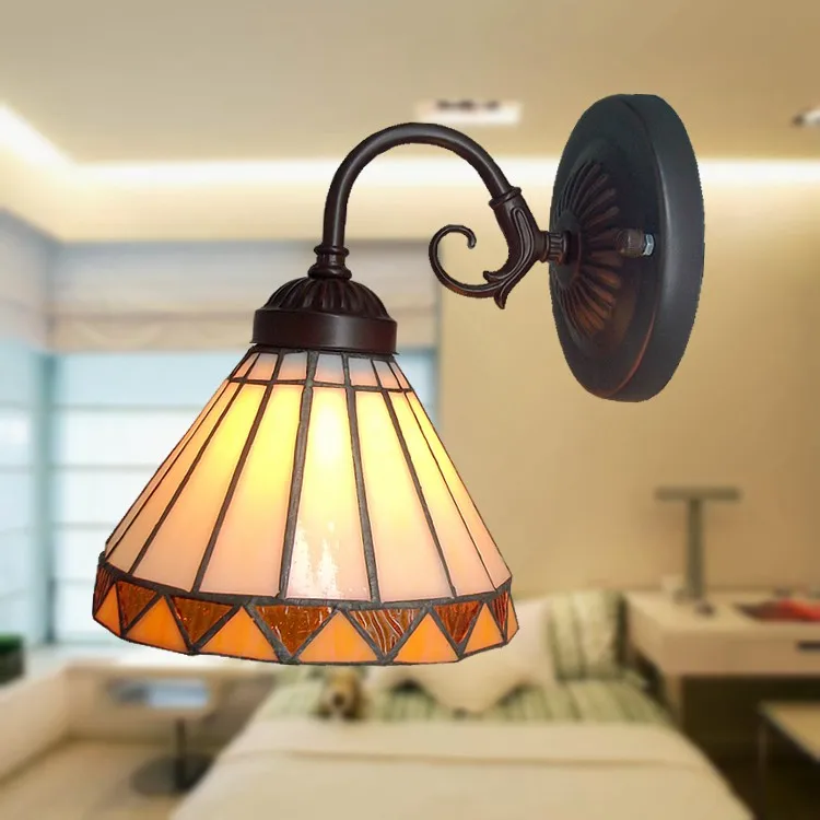 Modern Simple glass wall Tiffanylamp before the bathroom mirror balcony stairs restroom backdrop Continental bedside lamp