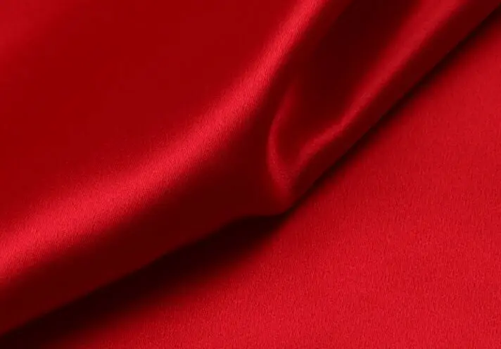 

Howmay 100% pure silk charmeuse satin fabric 30m/m 114cm red 06# especially heavy weight for dress or cheongsam