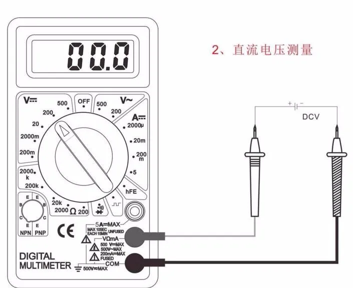 DT-830D мини цифровой мультиметр Напряжение Ampere тестер электрического сопротивления с зуммером защиты от перегрузки безопасности зонд AC DC