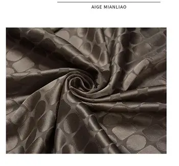 

Lustre geometry, army green wave point satin, vertical felt cotton and linen high-end fabric