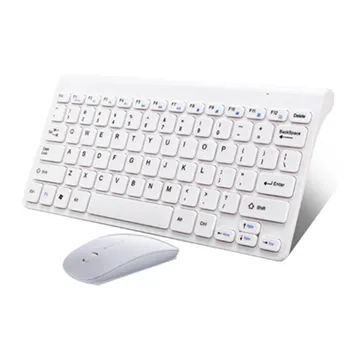 

Fashion Ultra-thin 78 Keys USB Wireless Keyboard and Mouse Suit Nono Receiver Wireless Keyboard and 4 Keys Mouse for Laptop