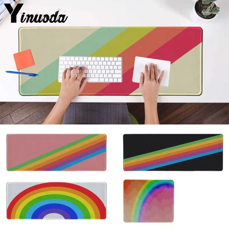 

Yinuoda Funny Rainbow Large gaming Mouse pad PC Computer mat Birthday present pad mouse PC desk pad mouse Gift for children