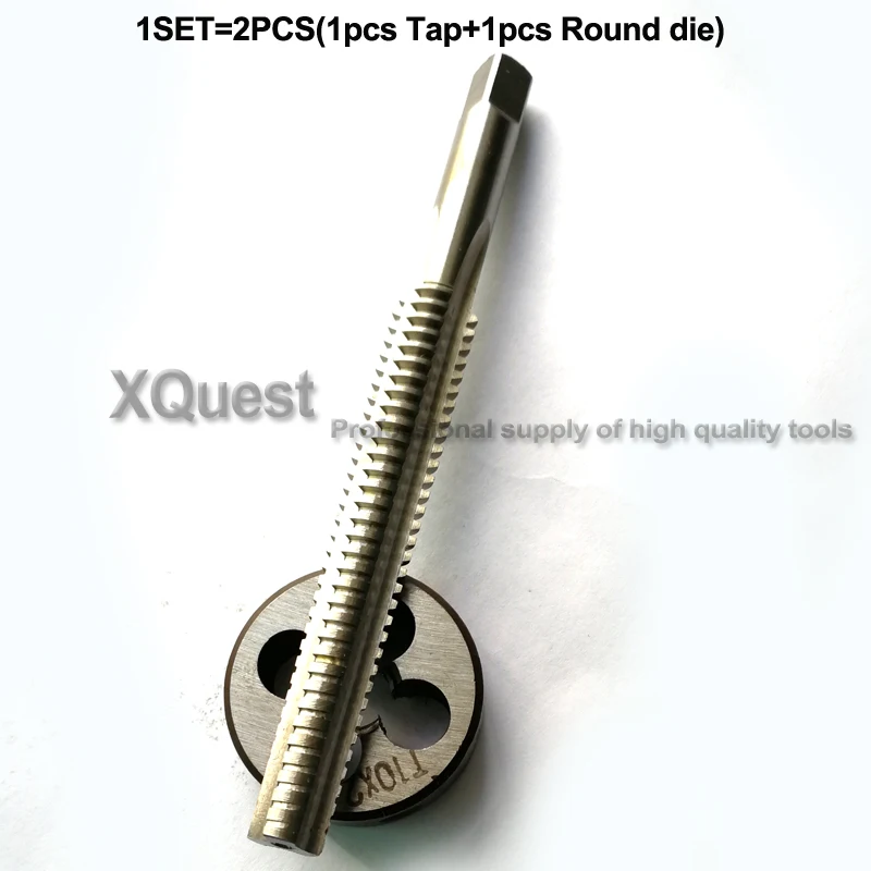 1set Trapezoidal thread tap Round Die Tr8x2 Tr10x2 Tr12x2 Tr14x3 Tr16x3