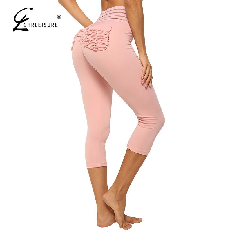 

CHRLEISUE Fitness High Waist Leggings For Women Casual Pocket Push Up Women Trousers Workout Female Jeggings Women Clothing