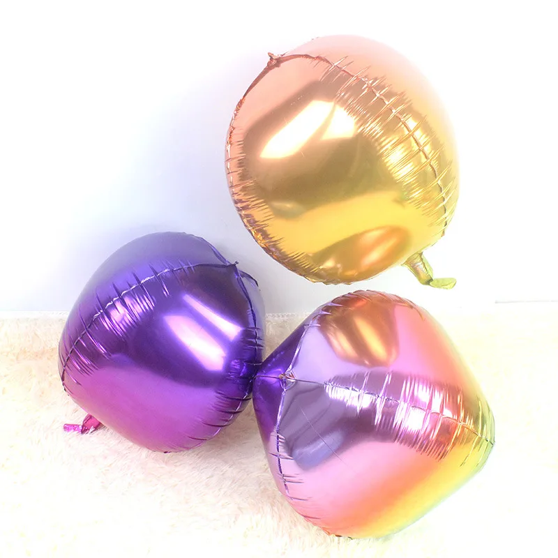 

22inch 4D Rainbow Round Balloon Iredescent Mylar Foil Globos Birthday Party Decoration Kids Toys Wedding Marriage Decorations