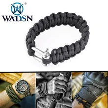 WADSN унисекс безопасности веревка выживания браслет(U тип пряжки) Мужчины/Женщины Открытый Кемпинг Пряжка браслет WEX372 Охотничьи аксессуары