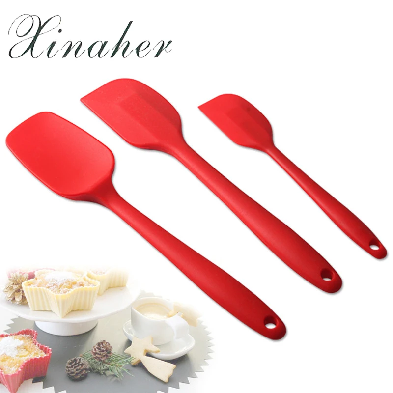 XINAHER food grade Non Stick butter cooking silicone spatula set cookie