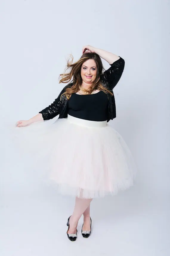 Plus Size Tutu Tulle Skirt