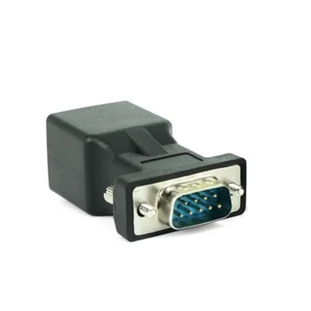 

DB9 to RJ45 Connection Port RS232 to Net Interface Converter RS232 COM Plug Adapter Connector