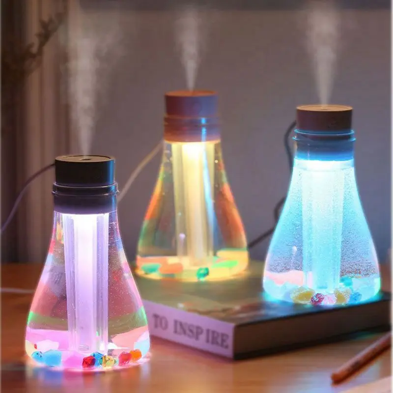 

led car oil diffuse Mini Portable Wishing bottle USB Air Humidifier Purifier Aroma Diffuser Steam For Home