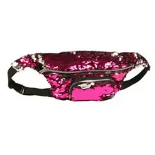 Женская Регулируемая поясная сумка с блестками на плечо с застежкой-молнией на груди поясная сумка