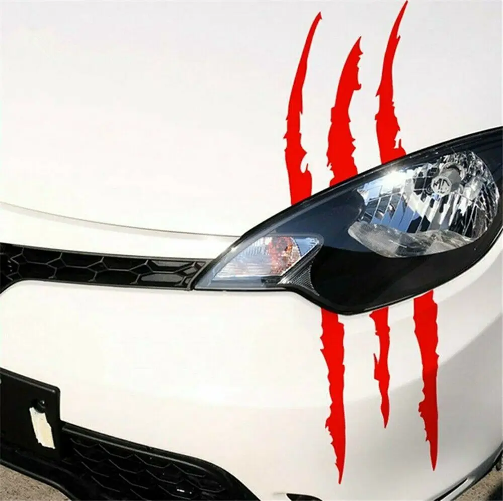 

Headlight Claw Scar Scratch Monster Stripe Decals Camaro Dodge Charger Sticker