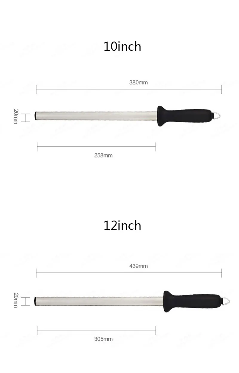 Кристалл) 1 шт. 8/10/12 дюймов Заточка Стержень Точило для кухонных ножей мусата алмазные помол