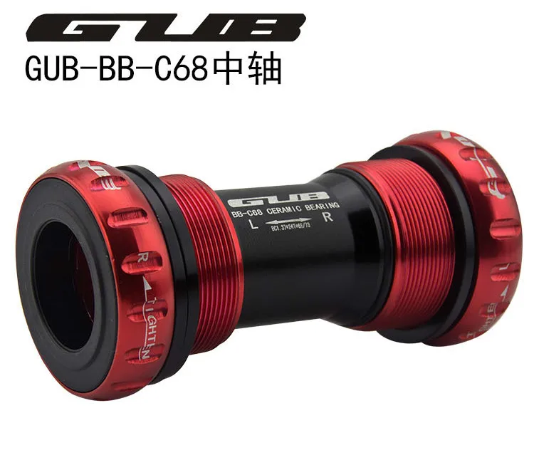 

Free Shipping GUB C-68 Ceramic BB 68 Bottom Bracket Shell 68/73MM Screw/Thread Type BSA Crankset Bearings Bicycle Axis