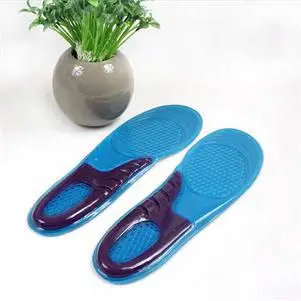 1Pair Men Athletic Shoes Cushion Football Sports Soles Shock Absorbing Silicone Gel Insoles Hiking Feet Care Gel Insoles Inserts